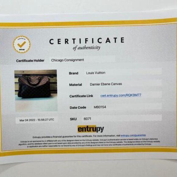 Louis Vuitton Damier Ebene Speedy 30 Satchel Handbag - Picture 12 of 13